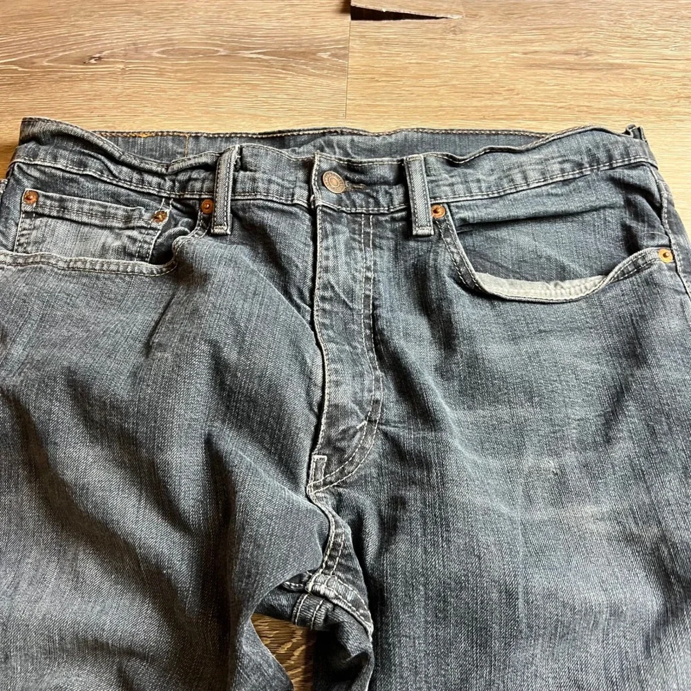 Levis 505 Regular Fit Jeans Mens 34x34 Grayish Indigo Straight Leg 00505-1330